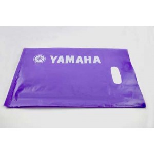 HDPE plastic bag with die cut handle