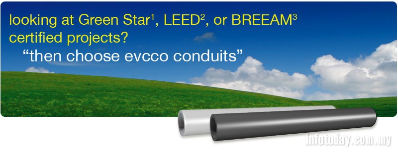 View ORIGINAL Looking at Green Star, LEED or BREEAM certified projects, choose evcco conduits