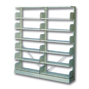 Library shelving rack system