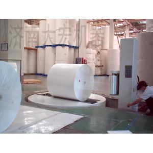 Paper roll stretch wrapping machine