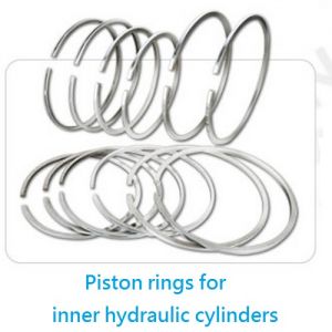 Piston rings for inner hydraulic cylinders