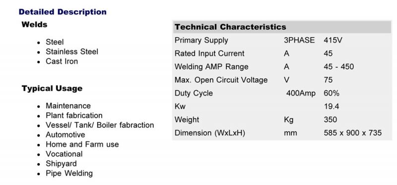 GOLDARC-RS500-Details