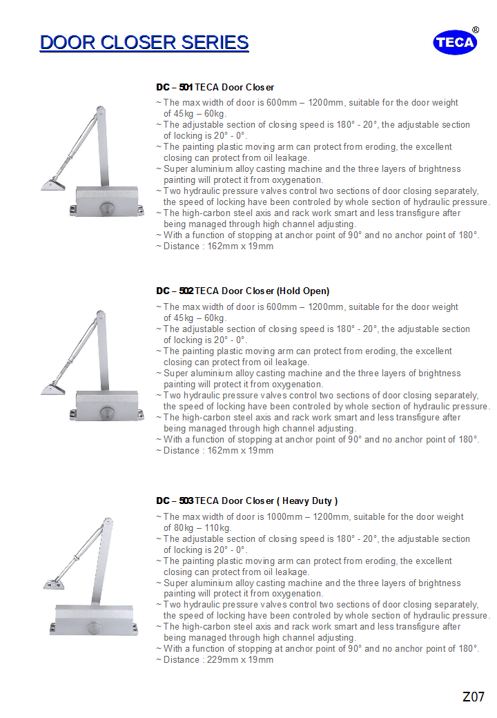 Z07 DOOR CLOSER