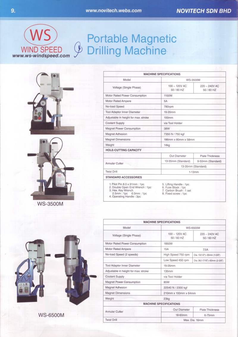 Protable Magnetic Drilling Machine 1-2 tt