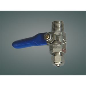 RO Ball valve blue 1/4-1/4