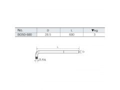 25.4sq L shape handle图3