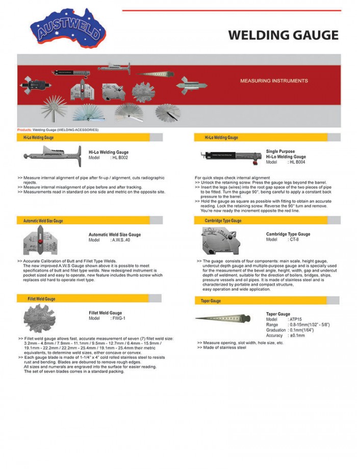 Welding Gauge_Catalogue