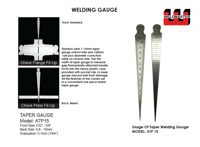 WELDING GAUGE_TAPER GAUGE ATP15