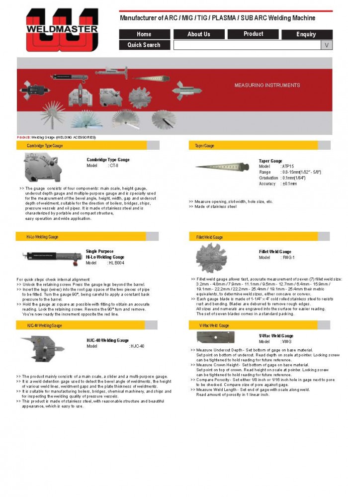 Welding Gauge HJC-40