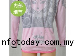 cheji锁链粉红春秋骑行长袖上衣 单车骑行服套装女春秋 长袖套装图2