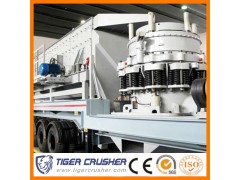 Hot Sales Stone Mobile Cone Crusher Plant/Portable Cone Crusher Supplies by Shanghai Tiger Crusher图2