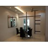Dining Table & Chairs, Mirror & Wooden Partition