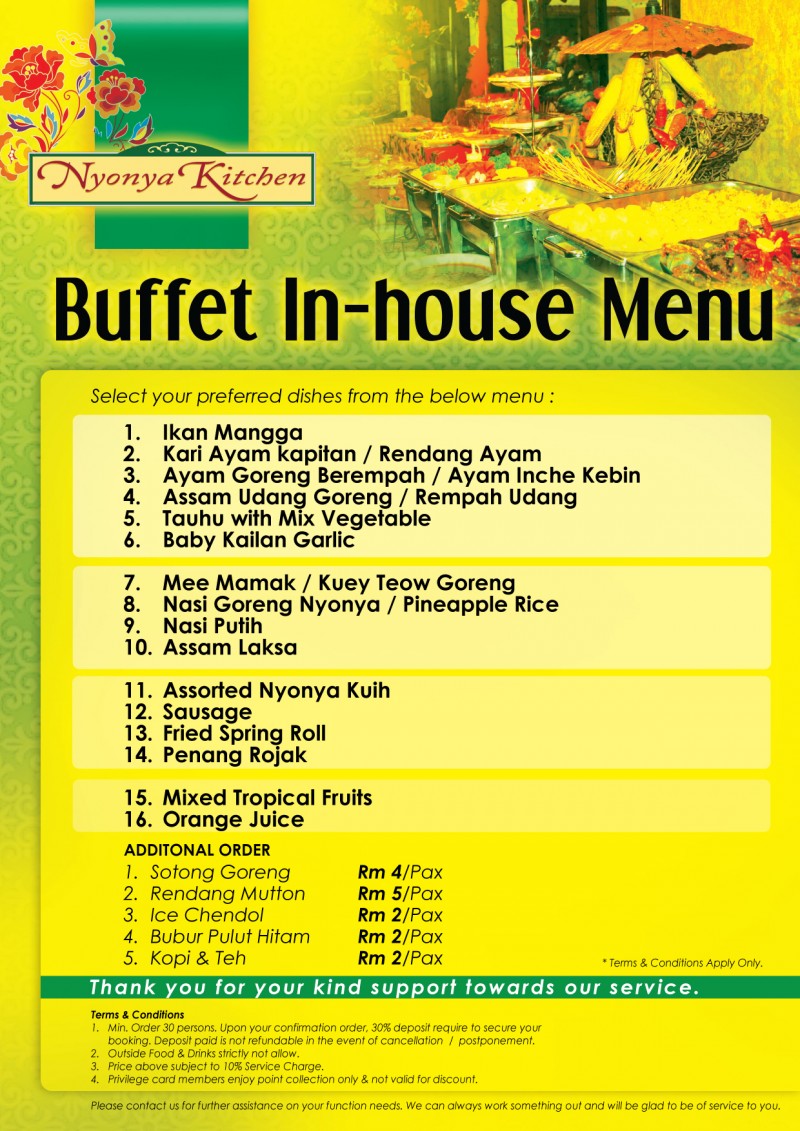 sa buffet menu 33n