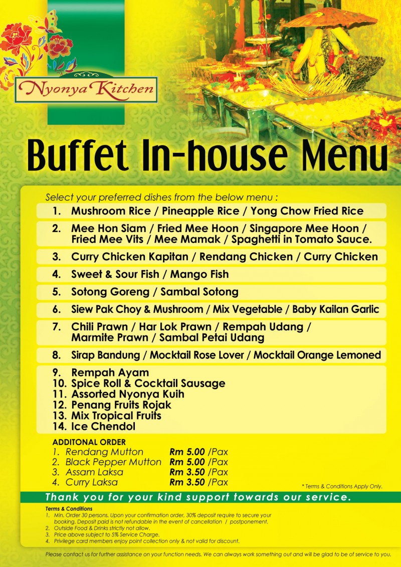 klang buffet menu 36n
