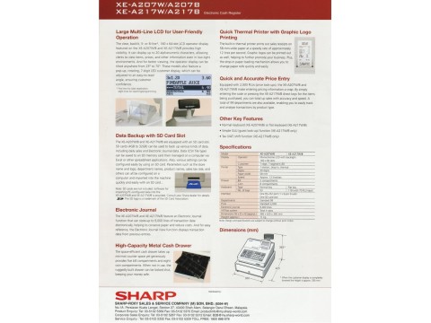 Sharp ECR XE-A217 Cash Register图3