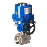 Electric V Sector Ball Control Valve, 3PC, BSP, DN15-DN80